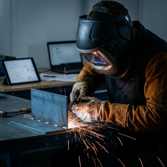 Welder at work
